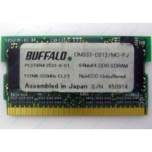 Модуль памяти 512Mb DDR microDIMM BUFFALO DM333-D512/MC-FJ в Клине, DDR333 (PC2700) в Клине, CL2.5 в Клине, 172-pin (Клин)